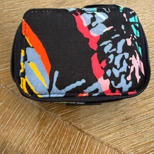 Vera Bradley Black and Multicolor Patterned Pouch